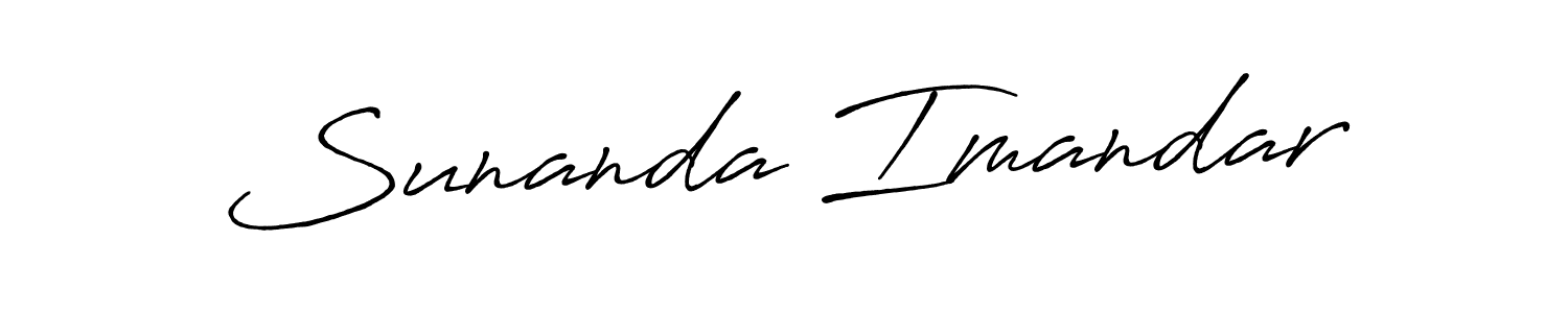 Use a signature maker to create a handwritten signature online. With this signature software, you can design (Antro_Vectra_Bolder) your own signature for name Sunanda Imandar. Sunanda Imandar signature style 7 images and pictures png