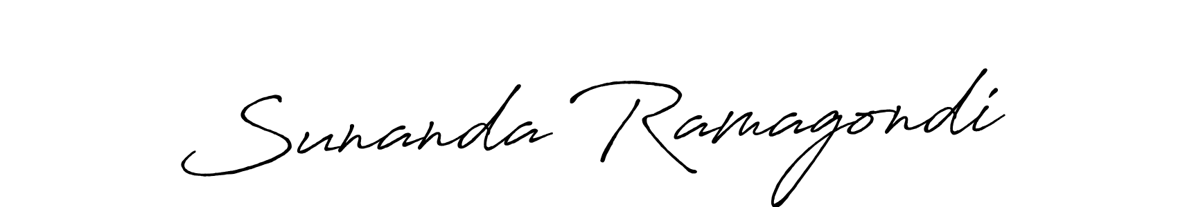 Sunanda Ramagondi stylish signature style. Best Handwritten Sign (Antro_Vectra_Bolder) for my name. Handwritten Signature Collection Ideas for my name Sunanda Ramagondi. Sunanda Ramagondi signature style 7 images and pictures png