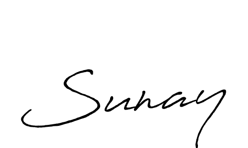 Make a beautiful signature design for name Sunay. With this signature (Antro_Vectra_Bolder) style, you can create a handwritten signature for free. Sunay signature style 7 images and pictures png