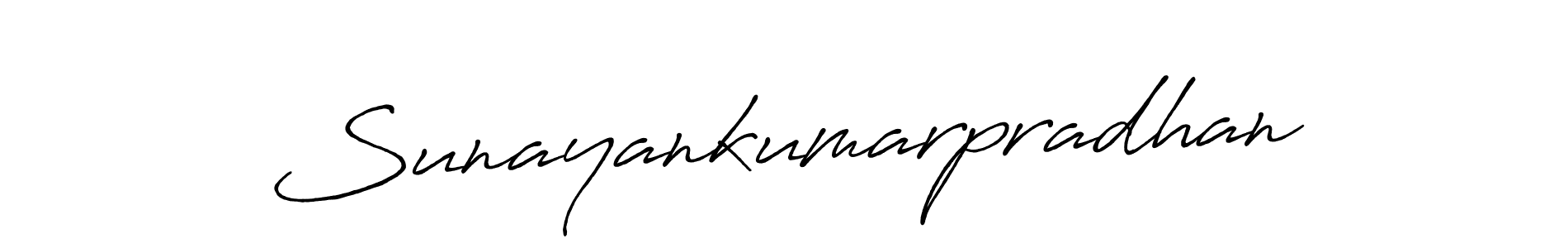 How to make Sunayankumarpradhan name signature. Use Antro_Vectra_Bolder style for creating short signs online. This is the latest handwritten sign. Sunayankumarpradhan signature style 7 images and pictures png