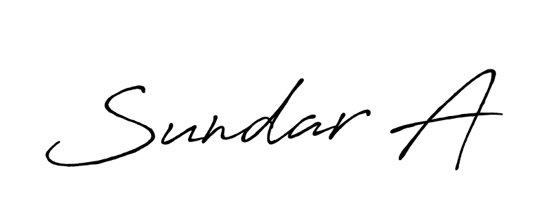 Sundar A stylish signature style. Best Handwritten Sign (Antro_Vectra_Bolder) for my name. Handwritten Signature Collection Ideas for my name Sundar A. Sundar A signature style 7 images and pictures png