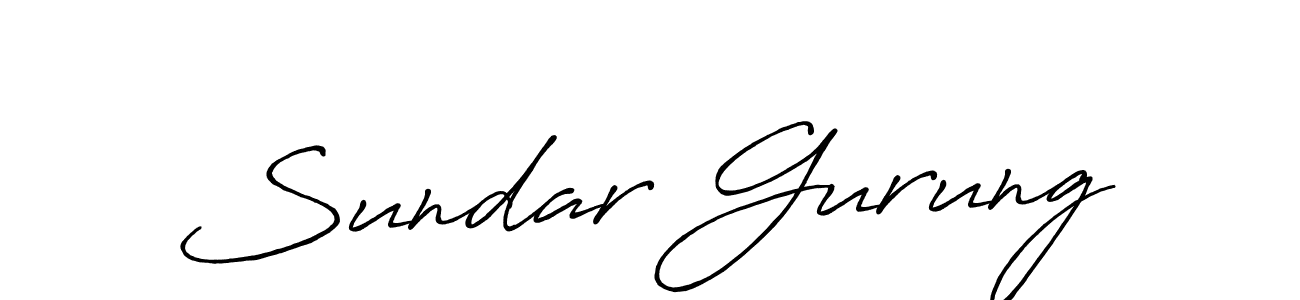 You should practise on your own different ways (Antro_Vectra_Bolder) to write your name (Sundar Gurung) in signature. don't let someone else do it for you. Sundar Gurung signature style 7 images and pictures png