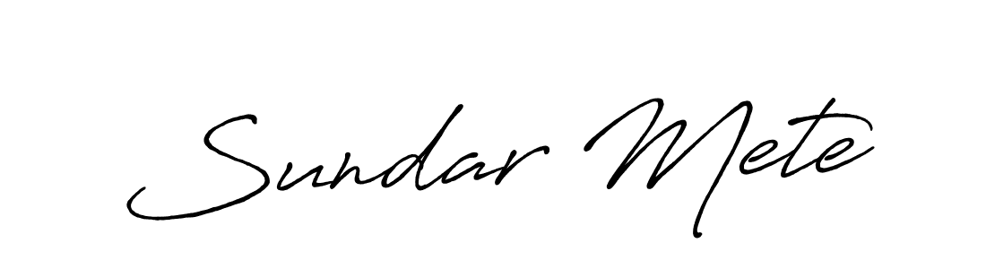Make a short Sundar Mete signature style. Manage your documents anywhere anytime using Antro_Vectra_Bolder. Create and add eSignatures, submit forms, share and send files easily. Sundar Mete signature style 7 images and pictures png
