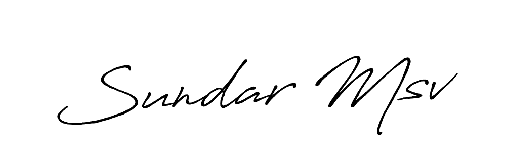 Make a beautiful signature design for name Sundar Msv. With this signature (Antro_Vectra_Bolder) style, you can create a handwritten signature for free. Sundar Msv signature style 7 images and pictures png