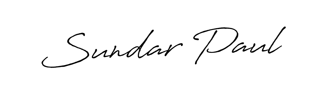 Create a beautiful signature design for name Sundar Paul. With this signature (Antro_Vectra_Bolder) fonts, you can make a handwritten signature for free. Sundar Paul signature style 7 images and pictures png