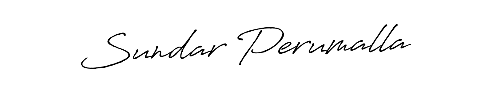 Use a signature maker to create a handwritten signature online. With this signature software, you can design (Antro_Vectra_Bolder) your own signature for name Sundar Perumalla. Sundar Perumalla signature style 7 images and pictures png