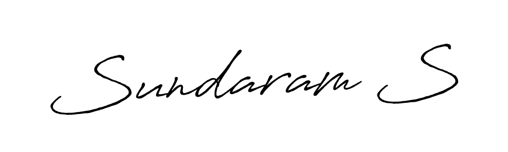 if you are searching for the best signature style for your name Sundaram S. so please give up your signature search. here we have designed multiple signature styles  using Antro_Vectra_Bolder. Sundaram S signature style 7 images and pictures png