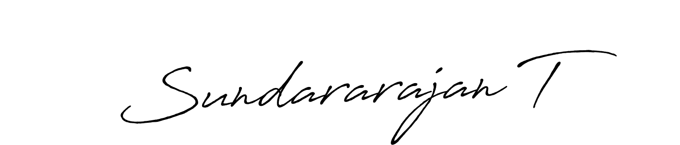 Use a signature maker to create a handwritten signature online. With this signature software, you can design (Antro_Vectra_Bolder) your own signature for name Sundararajan T. Sundararajan T signature style 7 images and pictures png