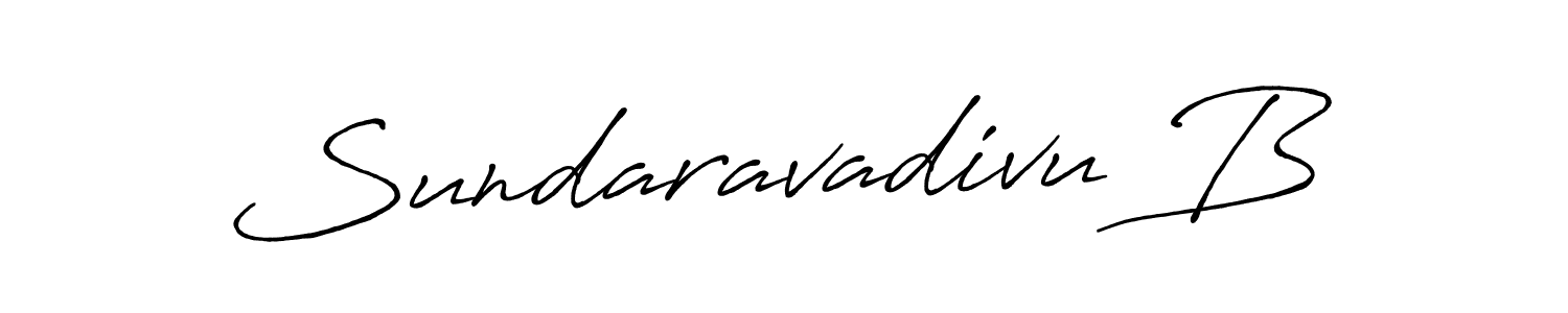 How to Draw Sundaravadivu B signature style? Antro_Vectra_Bolder is a latest design signature styles for name Sundaravadivu B. Sundaravadivu B signature style 7 images and pictures png