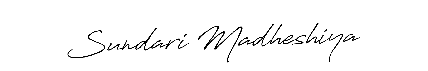 Also we have Sundari Madheshiya name is the best signature style. Create professional handwritten signature collection using Antro_Vectra_Bolder autograph style. Sundari Madheshiya signature style 7 images and pictures png