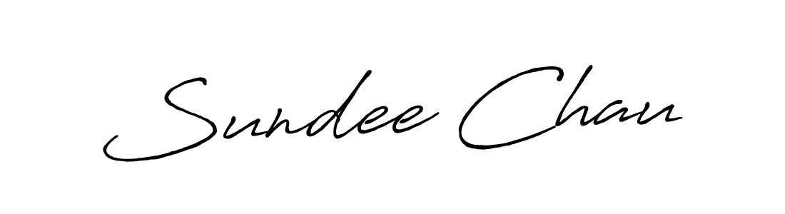 How to make Sundee Chau name signature. Use Antro_Vectra_Bolder style for creating short signs online. This is the latest handwritten sign. Sundee Chau signature style 7 images and pictures png