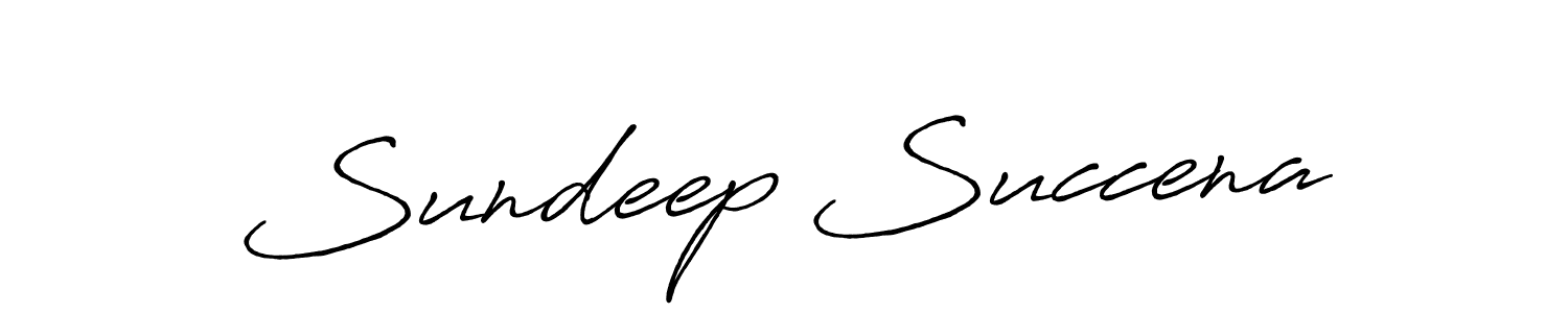 Design your own signature with our free online signature maker. With this signature software, you can create a handwritten (Antro_Vectra_Bolder) signature for name Sundeep Succena. Sundeep Succena signature style 7 images and pictures png