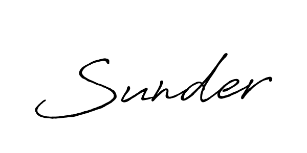 How to make Sunder signature? Antro_Vectra_Bolder is a professional autograph style. Create handwritten signature for Sunder name. Sunder signature style 7 images and pictures png