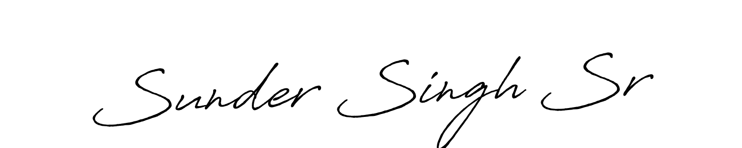 The best way (Antro_Vectra_Bolder) to make a short signature is to pick only two or three words in your name. The name Sunder Singh Sr include a total of six letters. For converting this name. Sunder Singh Sr signature style 7 images and pictures png