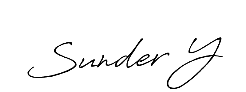 The best way (Antro_Vectra_Bolder) to make a short signature is to pick only two or three words in your name. The name Sunder Y include a total of six letters. For converting this name. Sunder Y signature style 7 images and pictures png