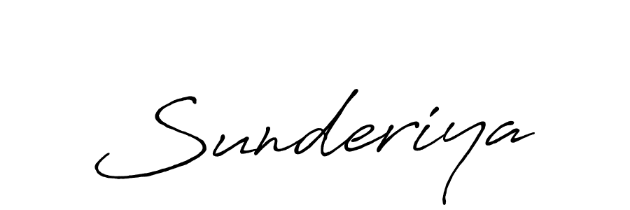 How to make Sunderiya name signature. Use Antro_Vectra_Bolder style for creating short signs online. This is the latest handwritten sign. Sunderiya signature style 7 images and pictures png