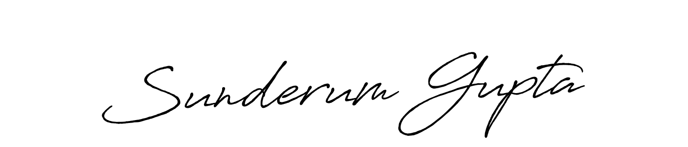 Also we have Sunderum Gupta name is the best signature style. Create professional handwritten signature collection using Antro_Vectra_Bolder autograph style. Sunderum Gupta signature style 7 images and pictures png