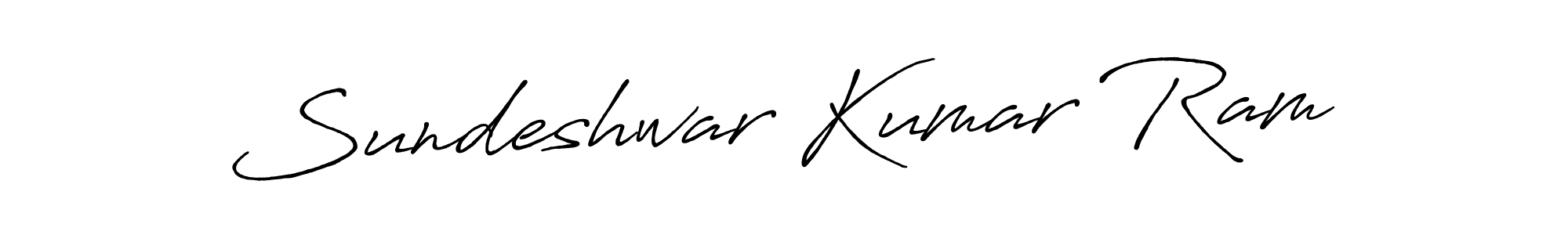 The best way (Antro_Vectra_Bolder) to make a short signature is to pick only two or three words in your name. The name Sundeshwar Kumar Ram include a total of six letters. For converting this name. Sundeshwar Kumar Ram signature style 7 images and pictures png