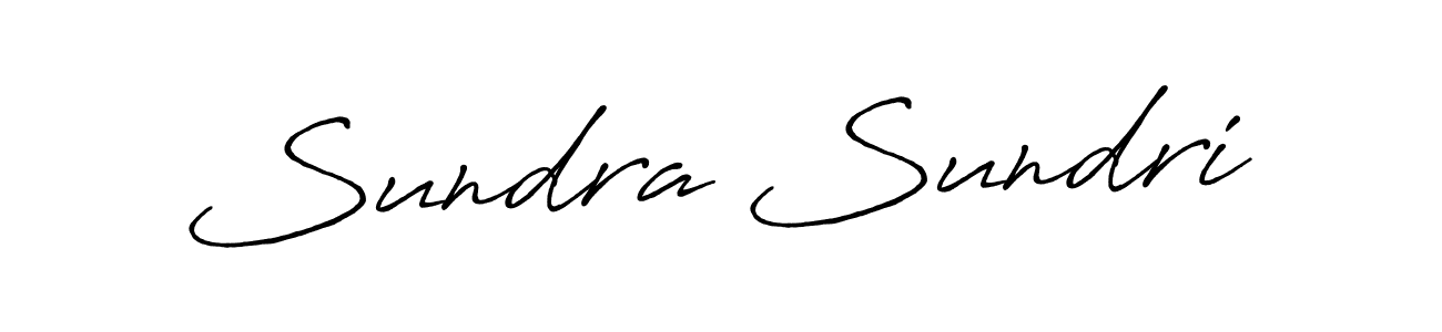 How to make Sundra Sundri name signature. Use Antro_Vectra_Bolder style for creating short signs online. This is the latest handwritten sign. Sundra Sundri signature style 7 images and pictures png