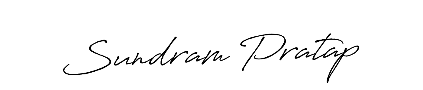 Design your own signature with our free online signature maker. With this signature software, you can create a handwritten (Antro_Vectra_Bolder) signature for name Sundram Pratap. Sundram Pratap signature style 7 images and pictures png