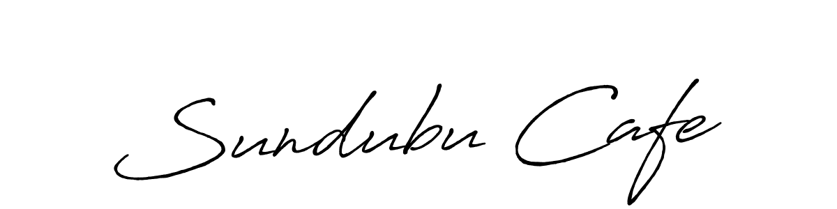 You should practise on your own different ways (Antro_Vectra_Bolder) to write your name (Sundubu Cafe) in signature. don't let someone else do it for you. Sundubu Cafe signature style 7 images and pictures png