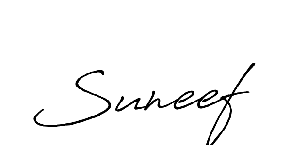 Also we have Suneef name is the best signature style. Create professional handwritten signature collection using Antro_Vectra_Bolder autograph style. Suneef signature style 7 images and pictures png