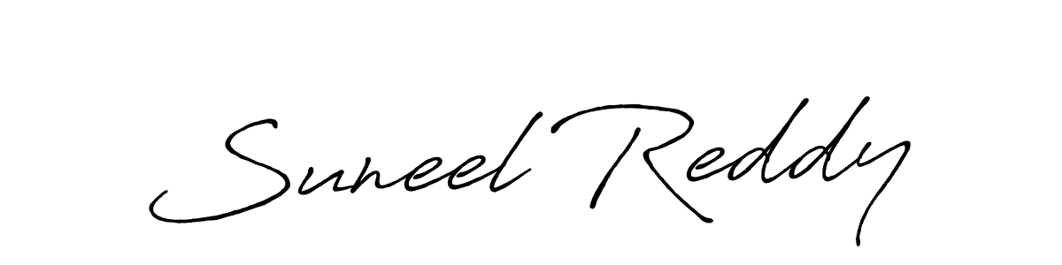 Design your own signature with our free online signature maker. With this signature software, you can create a handwritten (Antro_Vectra_Bolder) signature for name Suneel Reddy. Suneel Reddy signature style 7 images and pictures png