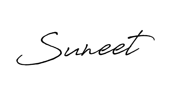 Make a beautiful signature design for name Suneet. With this signature (Antro_Vectra_Bolder) style, you can create a handwritten signature for free. Suneet signature style 7 images and pictures png