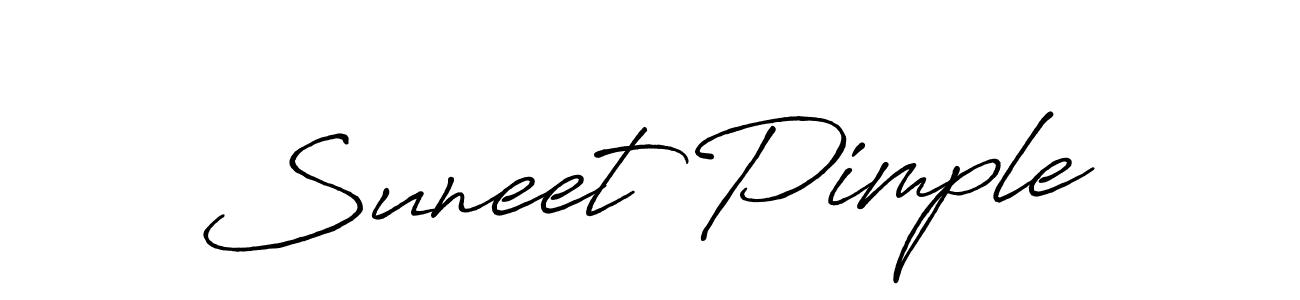 Make a beautiful signature design for name Suneet Pimple. Use this online signature maker to create a handwritten signature for free. Suneet Pimple signature style 7 images and pictures png