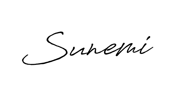 if you are searching for the best signature style for your name Sunemi. so please give up your signature search. here we have designed multiple signature styles  using Antro_Vectra_Bolder. Sunemi signature style 7 images and pictures png