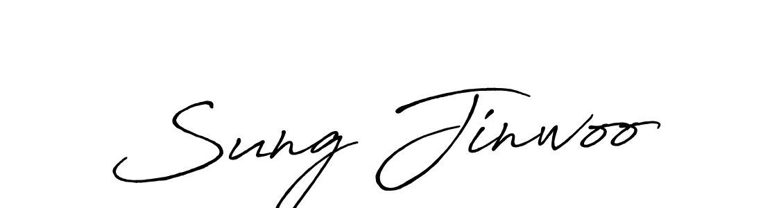 Design your own signature with our free online signature maker. With this signature software, you can create a handwritten (Antro_Vectra_Bolder) signature for name Sung Jinwoo. Sung Jinwoo signature style 7 images and pictures png
