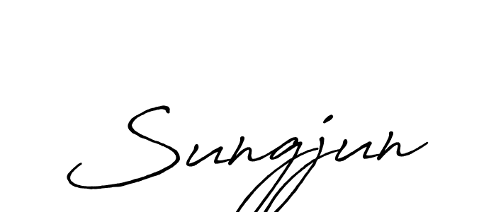 if you are searching for the best signature style for your name Sungjun. so please give up your signature search. here we have designed multiple signature styles  using Antro_Vectra_Bolder. Sungjun signature style 7 images and pictures png