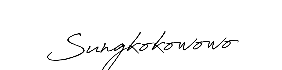 Make a beautiful signature design for name Sungkokowowo. With this signature (Antro_Vectra_Bolder) style, you can create a handwritten signature for free. Sungkokowowo signature style 7 images and pictures png
