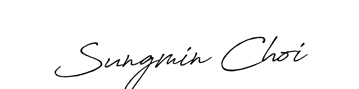How to make Sungmin Choi name signature. Use Antro_Vectra_Bolder style for creating short signs online. This is the latest handwritten sign. Sungmin Choi signature style 7 images and pictures png