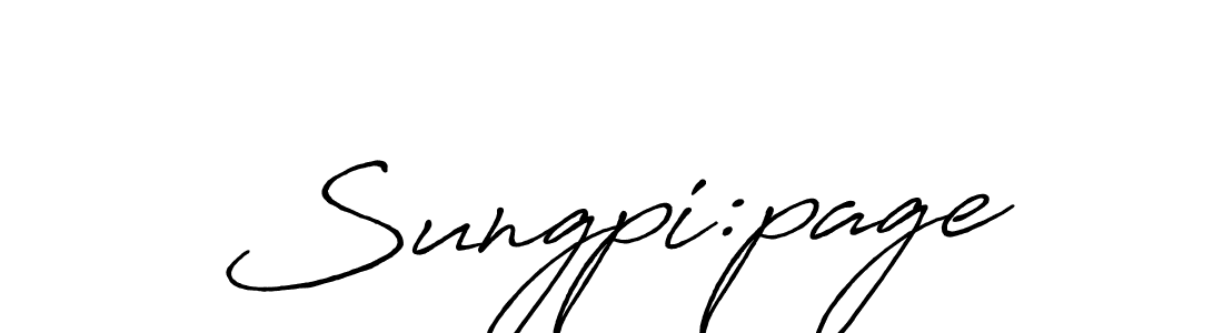 if you are searching for the best signature style for your name Sungpi:page. so please give up your signature search. here we have designed multiple signature styles  using Antro_Vectra_Bolder. Sungpi:page signature style 7 images and pictures png