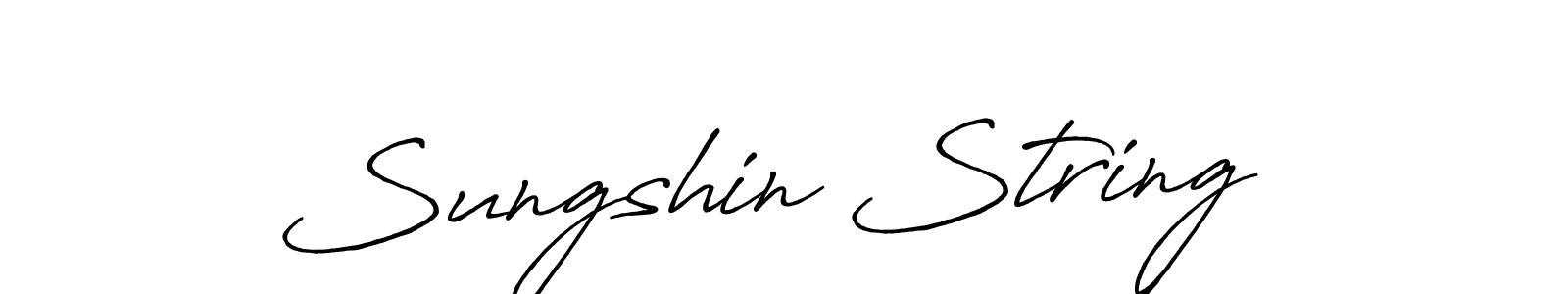 Similarly Antro_Vectra_Bolder is the best handwritten signature design. Signature creator online .You can use it as an online autograph creator for name Sungshin String . Sungshin String  signature style 7 images and pictures png