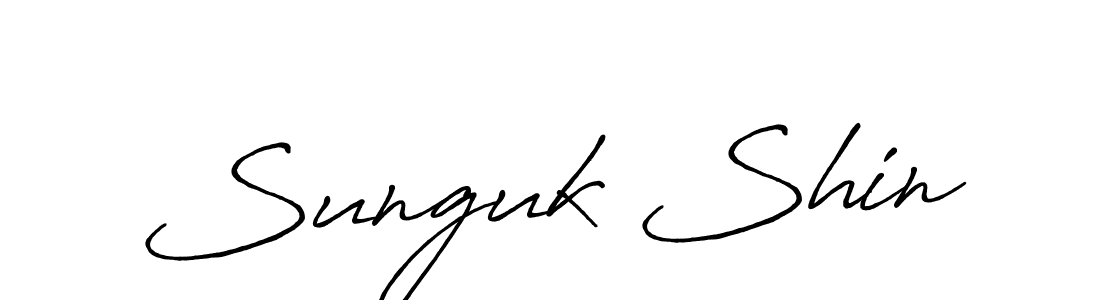 Sunguk Shin stylish signature style. Best Handwritten Sign (Antro_Vectra_Bolder) for my name. Handwritten Signature Collection Ideas for my name Sunguk Shin. Sunguk Shin signature style 7 images and pictures png