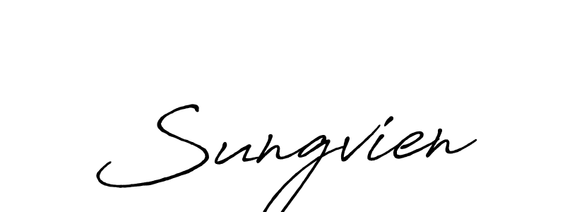 It looks lik you need a new signature style for name Sungvien. Design unique handwritten (Antro_Vectra_Bolder) signature with our free signature maker in just a few clicks. Sungvien signature style 7 images and pictures png