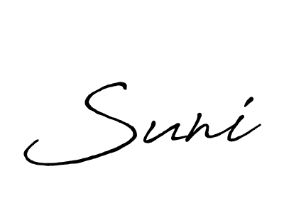 How to make Suni signature? Antro_Vectra_Bolder is a professional autograph style. Create handwritten signature for Suni name. Suni signature style 7 images and pictures png