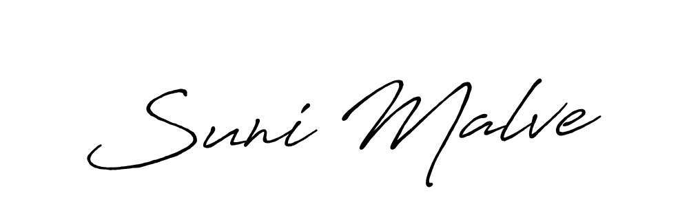 if you are searching for the best signature style for your name Suni Malve. so please give up your signature search. here we have designed multiple signature styles  using Antro_Vectra_Bolder. Suni Malve signature style 7 images and pictures png