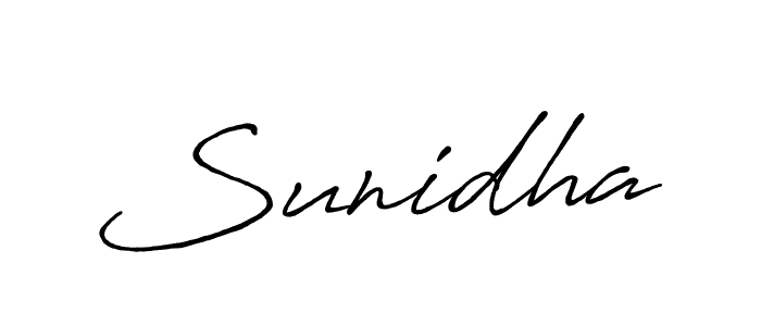 Design your own signature with our free online signature maker. With this signature software, you can create a handwritten (Antro_Vectra_Bolder) signature for name Sunidha. Sunidha signature style 7 images and pictures png