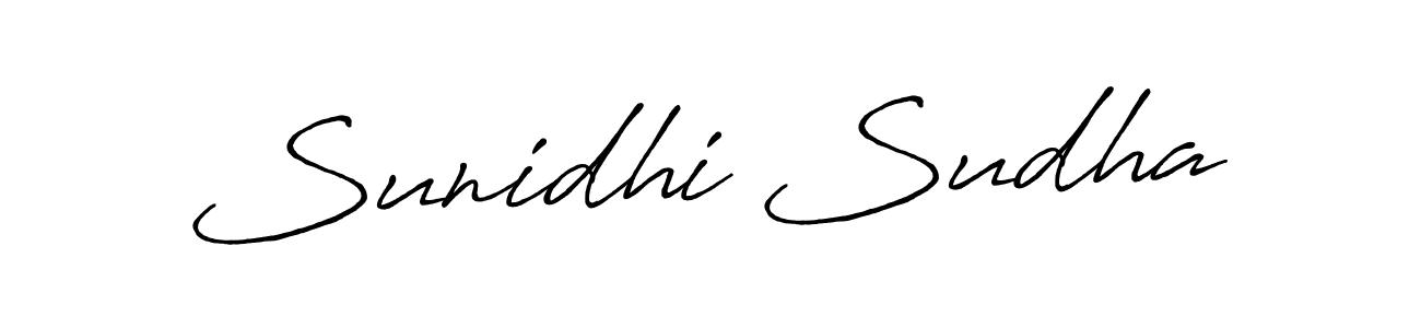 Sunidhi Sudha stylish signature style. Best Handwritten Sign (Antro_Vectra_Bolder) for my name. Handwritten Signature Collection Ideas for my name Sunidhi Sudha. Sunidhi Sudha signature style 7 images and pictures png