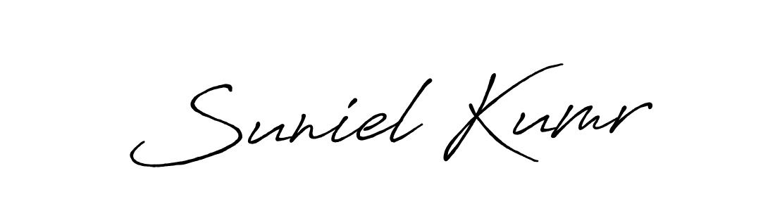 Similarly Antro_Vectra_Bolder is the best handwritten signature design. Signature creator online .You can use it as an online autograph creator for name Suniel Kumr. Suniel Kumr signature style 7 images and pictures png