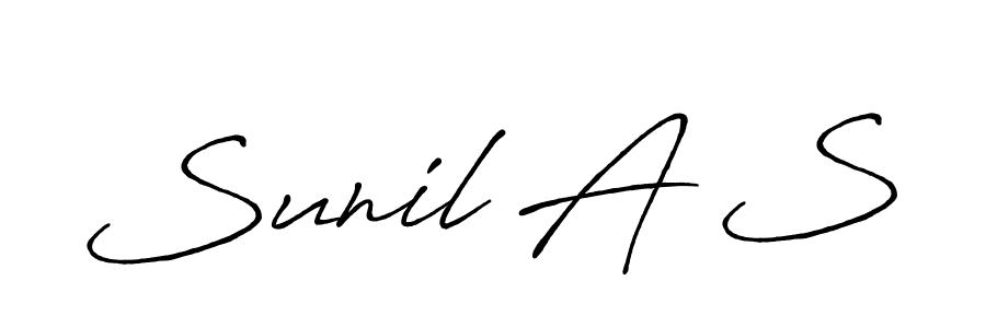 Also we have Sunil A S name is the best signature style. Create professional handwritten signature collection using Antro_Vectra_Bolder autograph style. Sunil A S signature style 7 images and pictures png