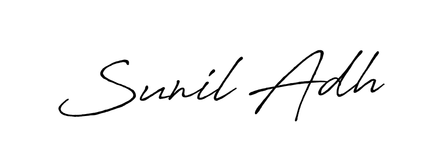 This is the best signature style for the Sunil Adh name. Also you like these signature font (Antro_Vectra_Bolder). Mix name signature. Sunil Adh signature style 7 images and pictures png
