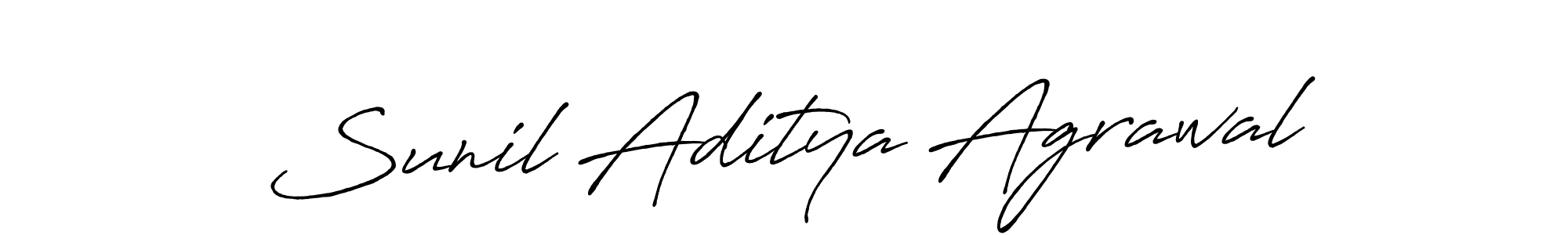 How to make Sunil Aditya Agrawal signature? Antro_Vectra_Bolder is a professional autograph style. Create handwritten signature for Sunil Aditya Agrawal name. Sunil Aditya Agrawal signature style 7 images and pictures png