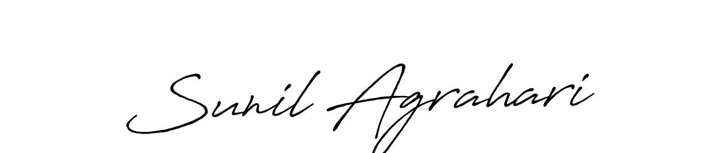 Create a beautiful signature design for name Sunil Agrahari. With this signature (Antro_Vectra_Bolder) fonts, you can make a handwritten signature for free. Sunil Agrahari signature style 7 images and pictures png