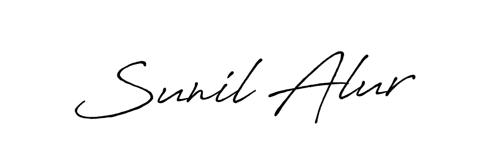 Make a beautiful signature design for name Sunil Alur. With this signature (Antro_Vectra_Bolder) style, you can create a handwritten signature for free. Sunil Alur signature style 7 images and pictures png