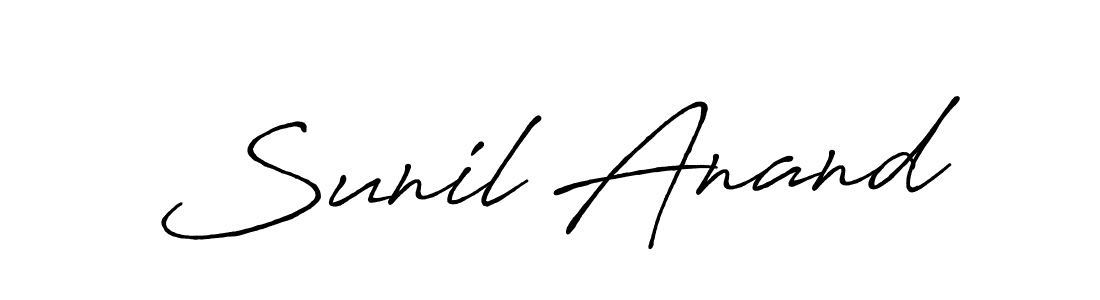 Sunil Anand stylish signature style. Best Handwritten Sign (Antro_Vectra_Bolder) for my name. Handwritten Signature Collection Ideas for my name Sunil Anand. Sunil Anand signature style 7 images and pictures png