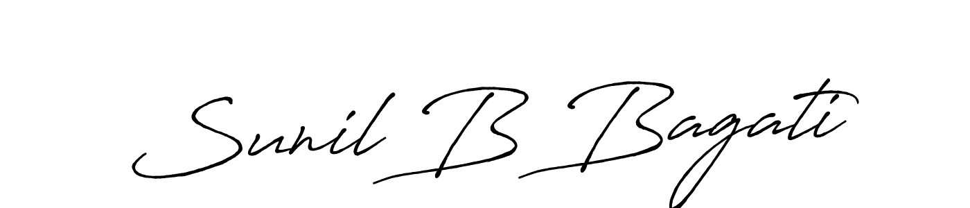 Make a beautiful signature design for name Sunil B Bagati. With this signature (Antro_Vectra_Bolder) style, you can create a handwritten signature for free. Sunil B Bagati signature style 7 images and pictures png